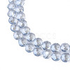 Electroplate Transparent Glass Beads Strands EGLA-N002-38-F04-3