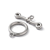 304 Stainless Steel Ring Toggle Clasps STAS-A092-09C-P-2
