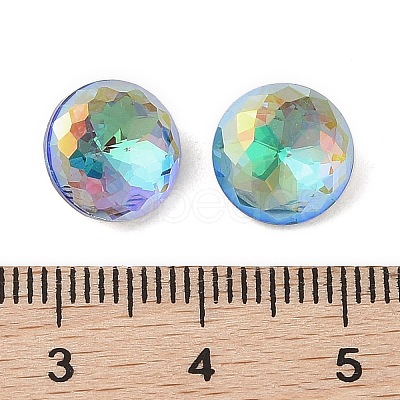 Glass Rhinestone Cabochons RGLA-L029-10B-SPLA-1