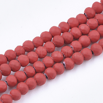 Spray Painted Non-magnetic Synthetic Hematite Beads G-T124-12A-1