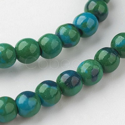 Natural Ocean White Jade Bead Strands G-G916-4mm-01-1