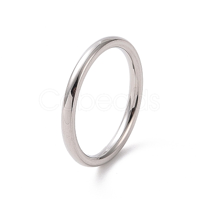 Non-Tarnish 201 Stainless Steel Simple Thin Plain Band Ring for Women RJEW-I089-27P-1