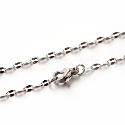 Tarnish Resistant 304 Stainless Steel Link Chain Necklaces STAS-M174-051P-B-1