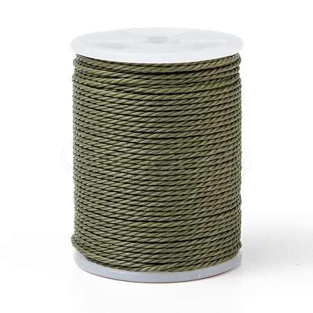 Round Waxed Polyester Cord X-YC-G006-01-1.0mm-37-1