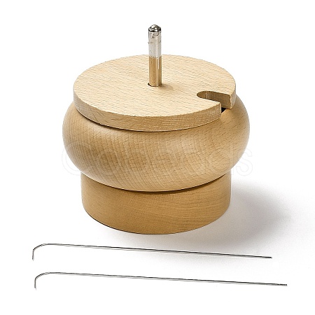 Wood Manual Beading Spinners TOOL-K012-04-1