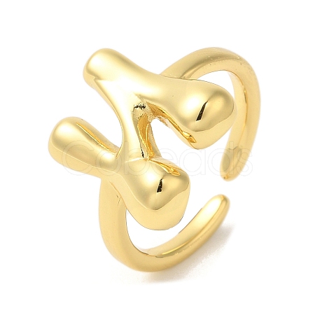 Brass Open Cuff Rings RJEW-U008-06N-G-1