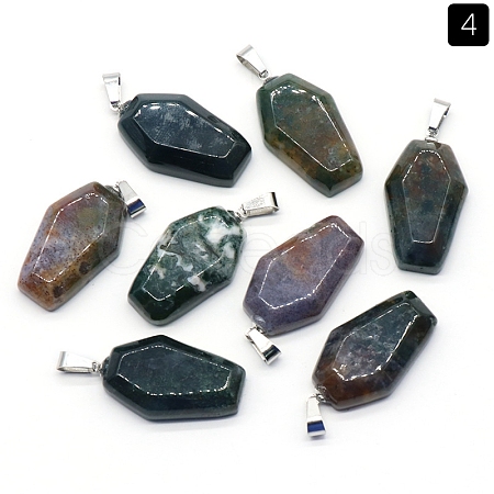 Natural Indian Agate Pendants PW-WG38001-04-1