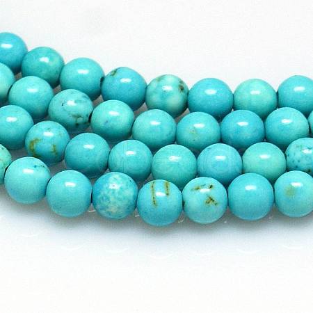 Natural Magnesite Beads Strands TURQ-G103-8mm-01-1