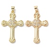 Brass Micro Pave Cubic Zirconia Pendants KK-A212-08A-G-1