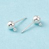 Brass Ball Post Ear Studs X-EC254-S-2