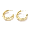 Brass Half Hoop Earrings EJEW-H104-06G-1