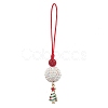 Christmas Tree Alloy Enamel with Rhinestone Pendant Decorations HJEW-JM02097-4