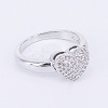 Brass Micro Pave Cubic Zirconia Finger Rings RJEW-E145-59P-2
