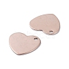 201 Stainless Steel Charms STAS-H191-01C-RG-2