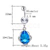 Eco-Friendly Brass Cubic Zirconia Navel Ring AJEW-EE0004-49A-2