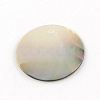 Flat Round Black Lip Shell Pendants X-SHEL-R009-32-2