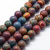 Synthetic Malachite Beads Strands G-I199-32-4mm-D-1