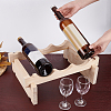 3 Bottle Wood Wine Bottle Rack ODIS-WH0043-21-3