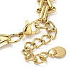 304 Stainless Steel Triangle Link Chain Bracelets for Women BJEW-G712-10G-3