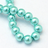 Baking Painted Pearlized Glass Pearl Round Bead Strands HY-Q003-4mm-65-4