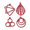 Spray Painted Alloy Pendants and Links PALLOY-X0037-35C-1