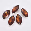 Pointed Back & Back Plated K9 Glass Cabochons RGLA-E017-06B-G-2