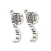 Measuring Tape Tibetan Style Zinc Alloy Pendants X-TIBEP-R334-184AS-RS-1