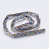 Electroplated Non-magnetic Synthetic Hematite Bead Strand G-E495-14E-2