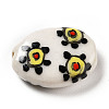 Handmade Printed Porcelain Beads PORC-F005-01D-2