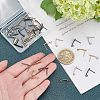 Unicraftale 40Pcs 4 Color PVD Vacuum Plating 304 Stainless Steel Stud Earring Findings STAS-UN0023-91-2