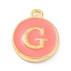 Golden Plated Alloy Enamel Charms X-ENAM-Q437-11G-1