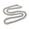 Iron Cuban Link Chain Necklaces for Women Men NJEW-A028-01H-P-1