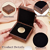 Square Wooden Single Coin Storage Boxes CON-WH0089-55-3