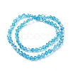 Electroplate Transparent Glass Beads Strands EGLA-K015-03B-2