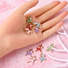 10Pcs 5 Colors Alloy Enamel Pendants ENAM-YW0002-08-5