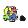 Autism Mom Puzzle Enamel Pins JEWB-M029-05EB-3