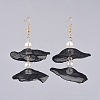 Organza Fabric Dangle Earrings EJEW-JE03842-01-1