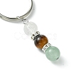 Gemstone Round Beaded Pendant Keychain KEYC-JKC00849-5