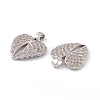 Brass Micro Pave Cubic Zirconia Pendants X-KK-E068-VC039-3