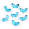 Spray Painted Transparent Glass Beads GLAA-T022-27B-1