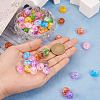 Pandahall 90Pcs 9 Colors Transparent Crackle Acrylic Beads MACR-TA0001-28-12