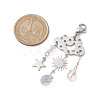 304 Stainless Steel Cloud & Star & Sun Hanging Ornaments HJEW-TA00180-3