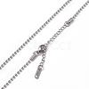 304 Stainless Steel Ball Chain Necklace for Men Women NJEW-K245-017A-2
