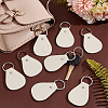 GOMAKERER 30 Sets PU Leather Keychain Fob Kit FIND-GO0001-87-4