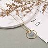 Teardrop Glass Beads Pendant Necklaces NJEW-JN03205-02-4