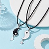 2Pcs 2 Style Yin Yang Matching Couple Necklaces Set NJEW-JN04578-2