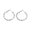 202 Stainless Steel Hoop Earrings EJEW-A041-07P-1