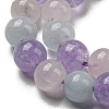 Natural Aquamarine & Rose Quartz & Amethyst Beads Strands G-D0013-68-6MM-3