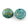 Dome Turquoise Gemstone Cabochons TURQ-R021D-18mm-02-1