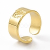 Ion Plating(IP) 304 Stainless Steel Cuff Ring for Women RJEW-C060-31G-1